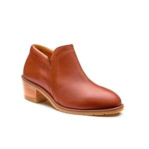 Xena Brown Size 8 Leather Gravity Ankle Boots with a steel toe block heel